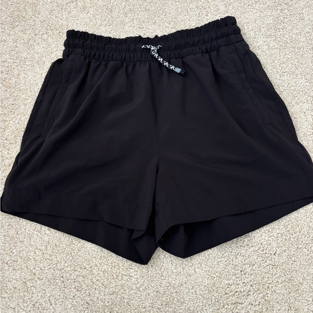 Athleta girl black athletic summer Shorts 12